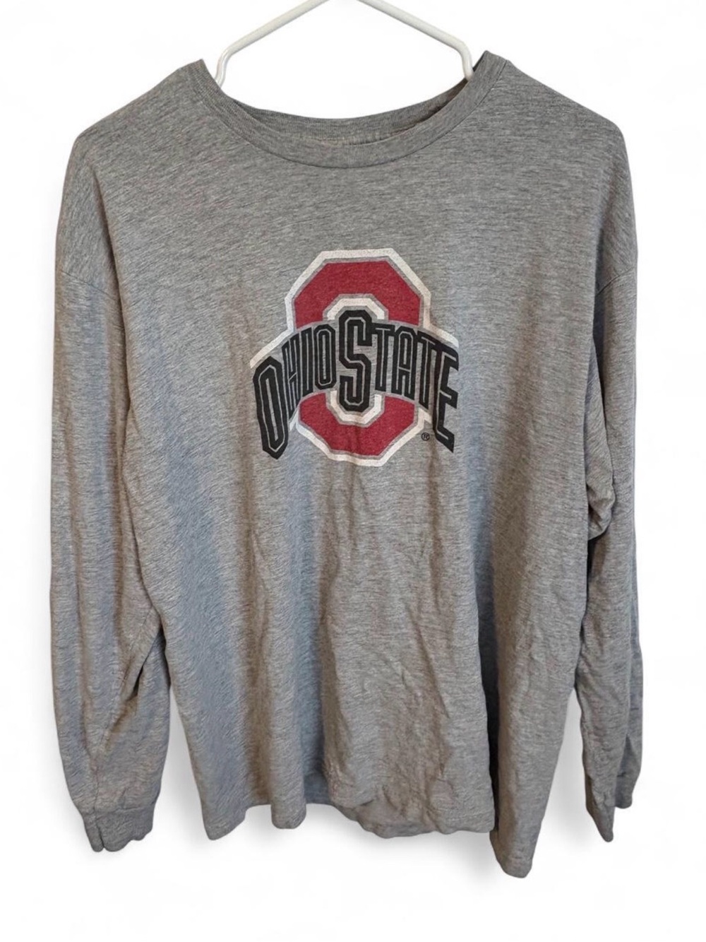 Ohio State Long-Sleeve Crewneck Shirt in Heather Gray
